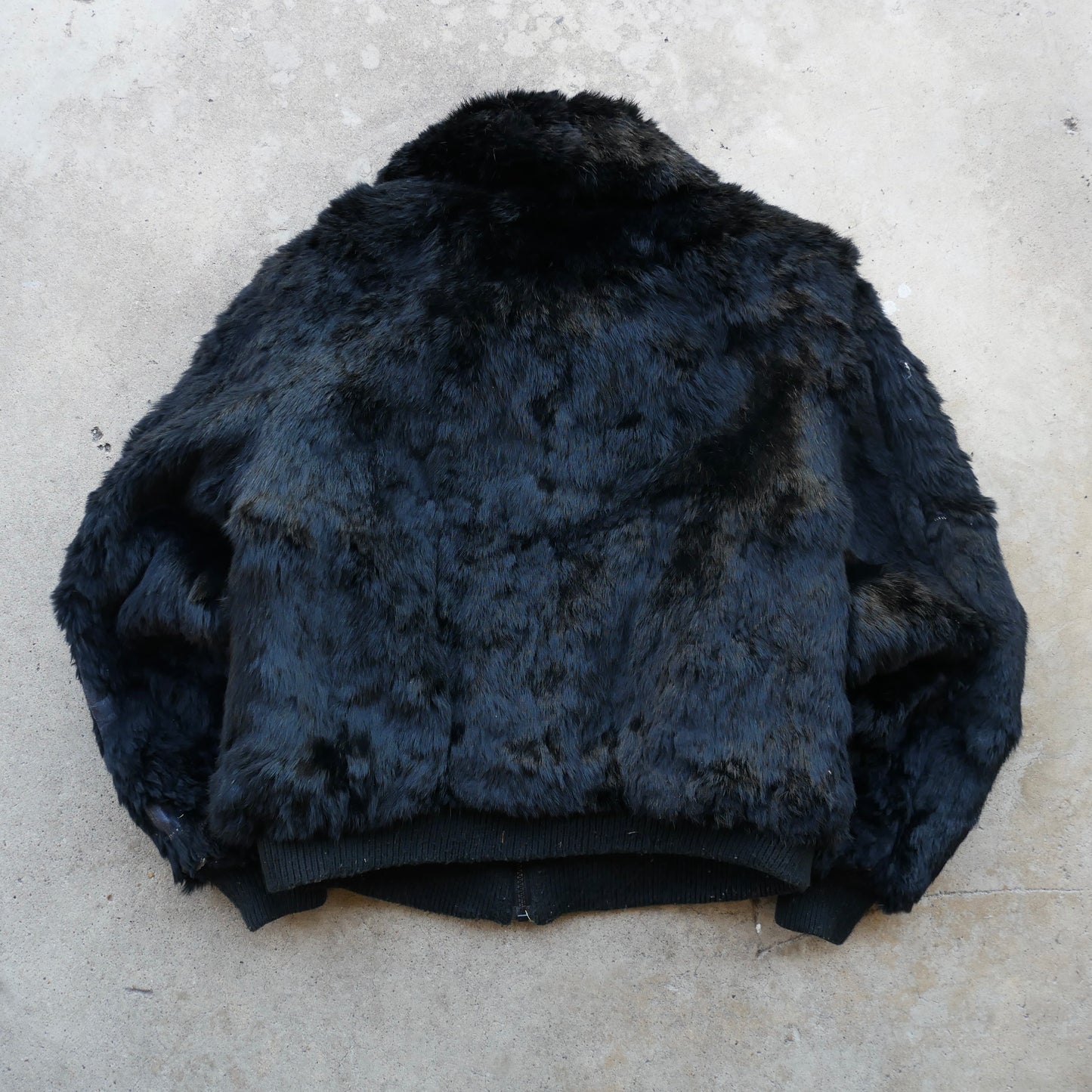 1970s - Black Rabbit Fur Jacket