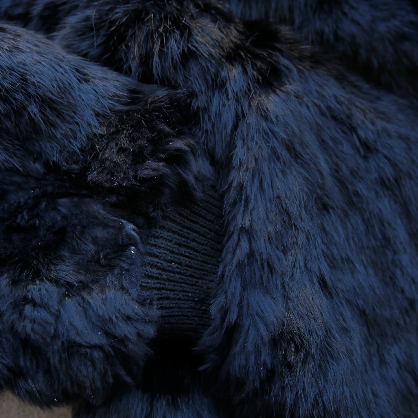 1970s - Black Rabbit Fur Jacket
