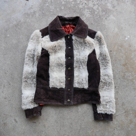 1970’s - Suede & Rabbit Fur Western Jacket